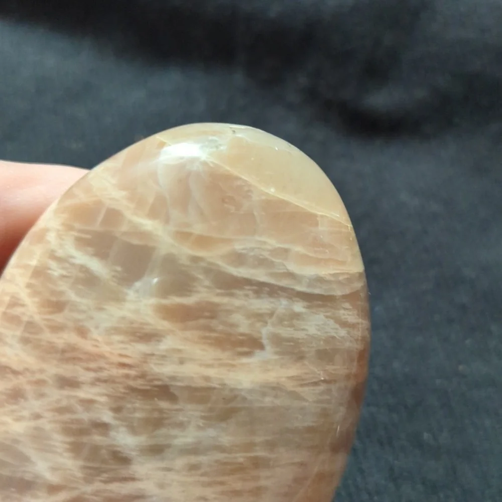 Peach Moonstone Gemstone Polished Freeform Stone - 194 Grams